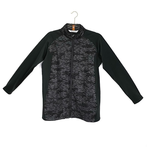 Peter Millar Youth Merge Elite Zip Front Jacket Size XL Black Gray Boy’s New NWT